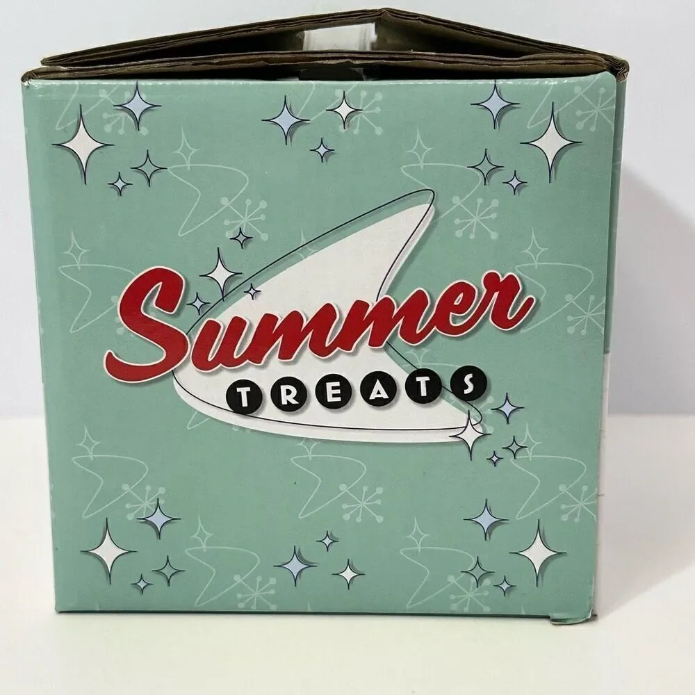 Summer Treats Set of 6 Ceramic Ice Cream Bowls | Assorted Blue